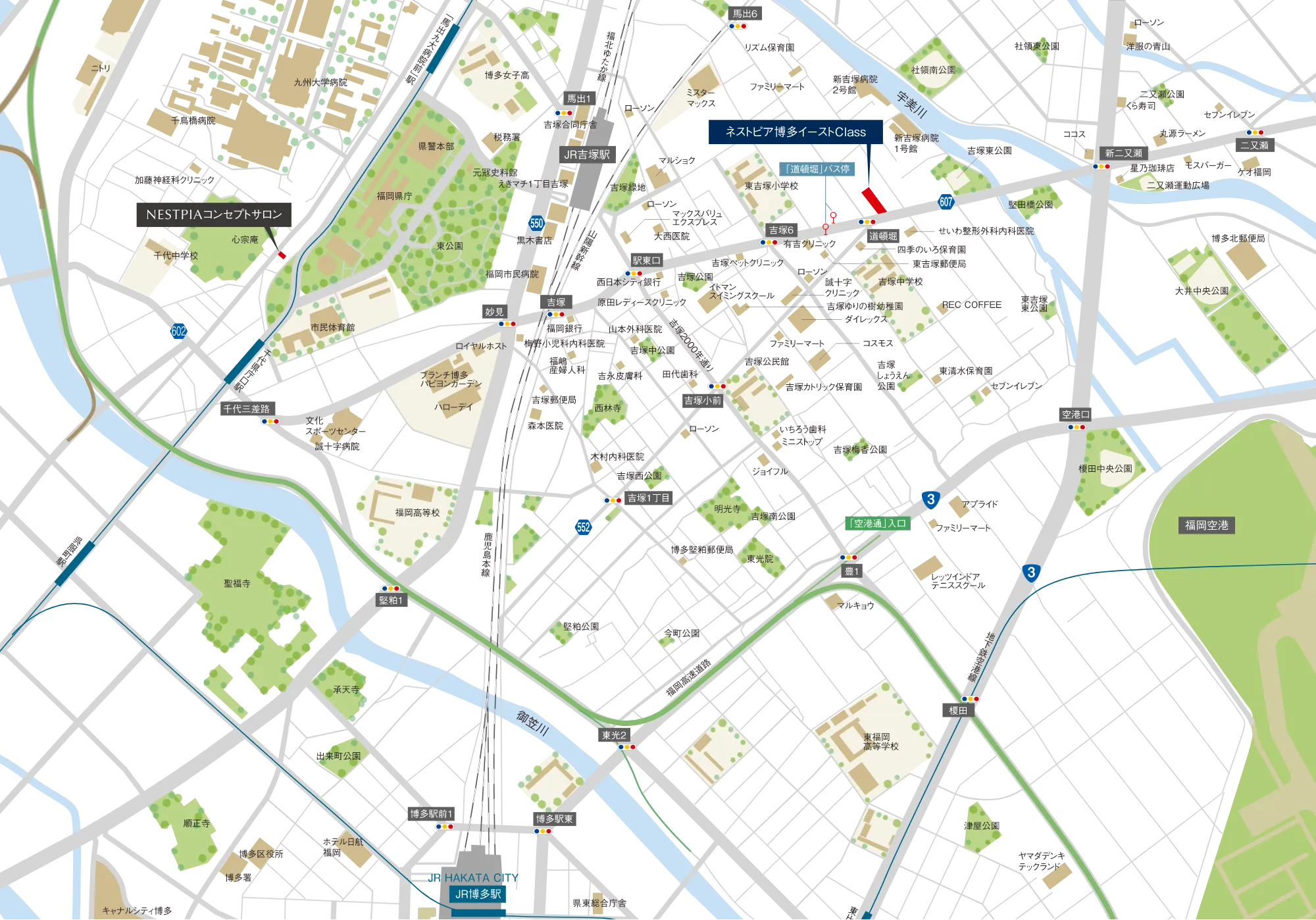 ネストピア博多イーストCLASS 周辺マップ